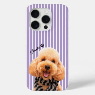 iPhone 15 Pro Funda de teléfono a rayas personalizada para masco