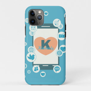 Funda de teléfono con monograma personalizado para