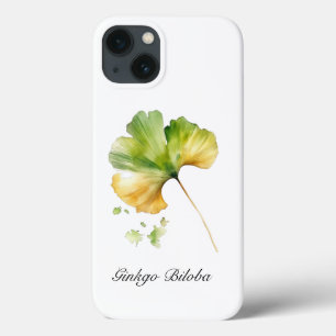 iPhone 13 Funda de teléfono de Ginkgo Biloba acuarela para b