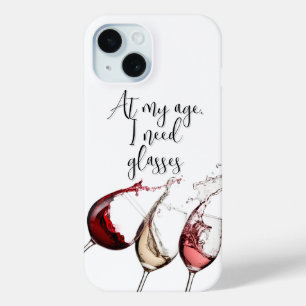 iPhone 15 Funda de teléfono divertida para amantes del vino