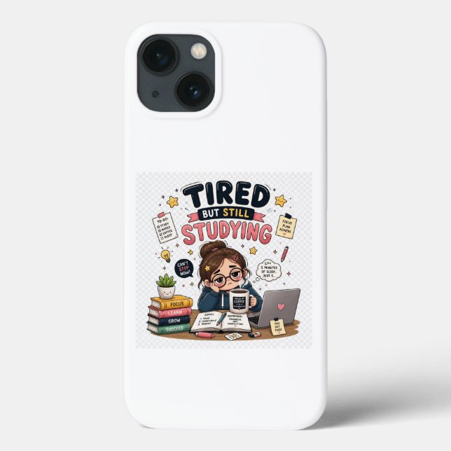 Funda De Case-Mate Para iPhone Funda de teléfono divertida para estudiantes cansa (Reverso)