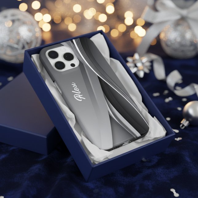 Funda De Case-Mate Para iPhone Funda de teléfono gris moderna personalizada para  (Subido por el creador)