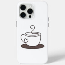 Funda de teléfono minimalista para café