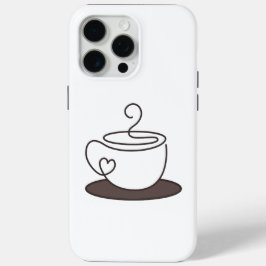 iPhone 15 Pro Max Funda de teléfono minimalista para café