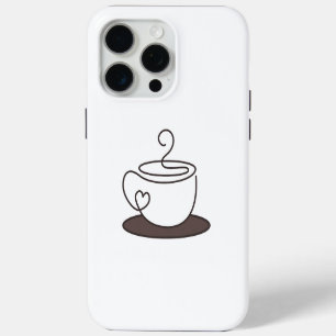 iPhone 15 Pro Max Funda de teléfono minimalista para café
