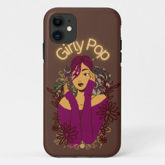 iPhone 11 Funda de teléfono púrpura para chicas Pop 