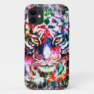 Funda Para iPhone 11 Funda del iPhone 11 del tigre   Colorido   Arte ab