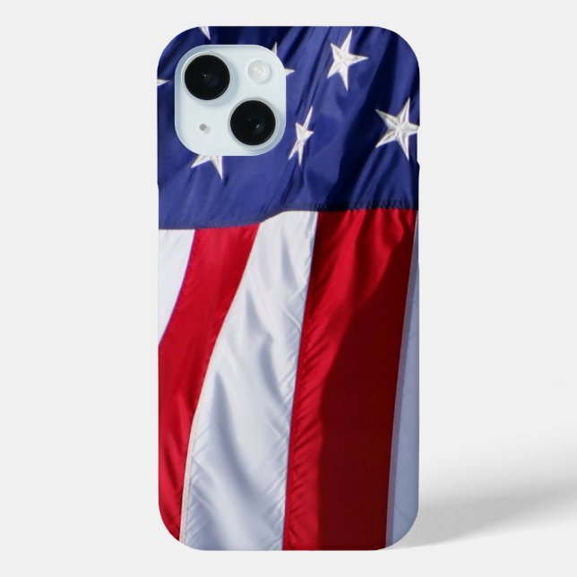 Funda De Case-Mate Para iPhone Funda del iPhone 15 de bandera estadounidense (Reverso )