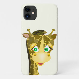 11 Funda divertida para iPhone Jirafa Feliz