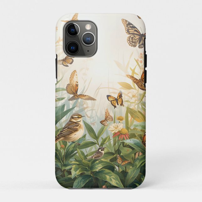 Funda De Case-Mate Para iPhone Funda Eco Nature para iPhone / iPad – Aves acuarel (Reverso)