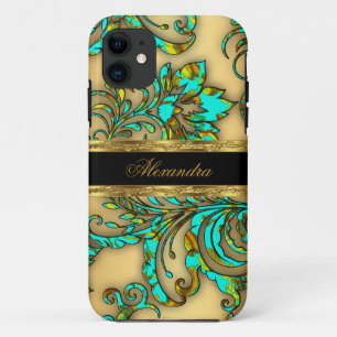 11 Funda elegante para iPhone 5 en damasco floral ver