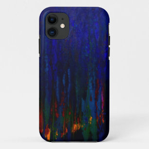 Funda "Evergreens abstractos" del iPhone azul5