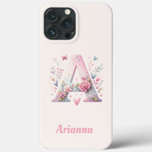 Funda Para iPhone 13 Pro Max Funda Floral Monograma iPhone 13 Pro Max