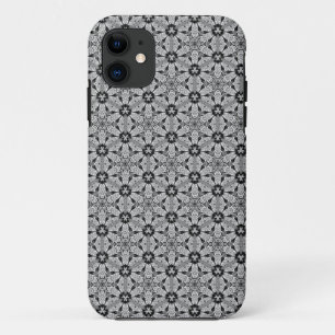 Funda Para iPhone 11 Funda Geo Hexagon Black + Silver Pattern iPhone 5