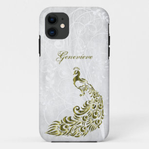 Funda Gold Peacock Personalizado para iPhone 11