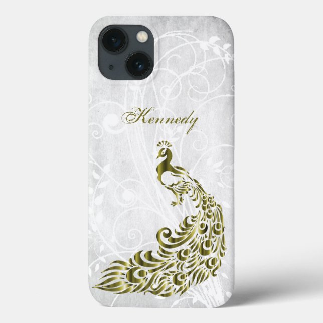 Funda De Case-Mate Para iPhone Funda Gold Peacock Personalizado para iPhone X (Reverso)