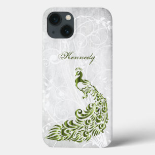 13 Funda Green Peacock Personalizado para iPhone X