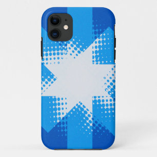 Funda iphone 5 con estrella de semitono azul vinta