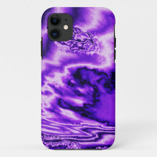 Funda Para iPhone 11 Funda iPhone 5 de nubes metálicas púrpura