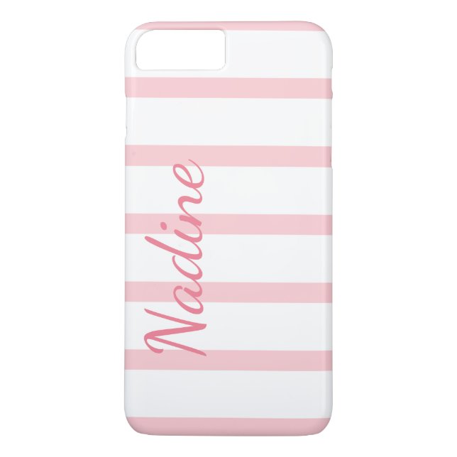 Funda De Case-Mate Para iPhone Funda iPhone 7 Plus Personalizado de franjas rosa  (Reverso)
