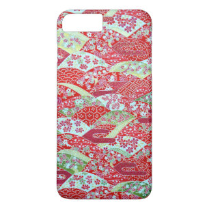 Funda japonés Art Red Floral Yuzen iPhone 8 Plus