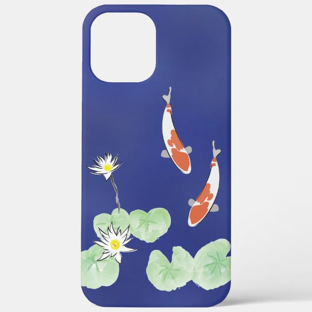 Funda De Case-Mate Para iPhone Funda Koi Pond Blue iPhone 12 Pro Max (Reverso )