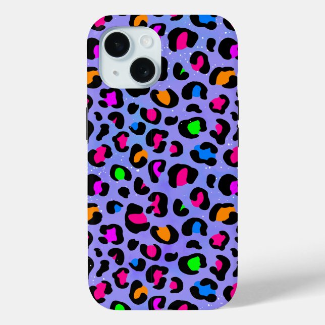 Funda De Case-Mate Para iPhone Funda Lilac Leopard Iphone 15 (Reverso )