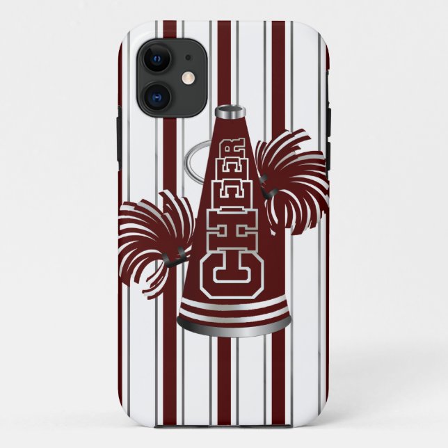 Funda De Case-Mate Para iPhone Funda Maroon & White CheerLeader para iPhone 5 (Reverso)