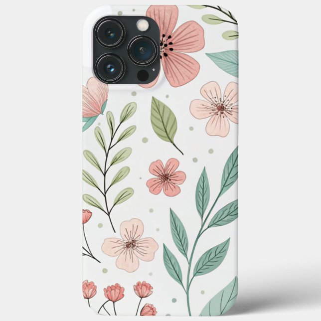 Funda De Case-Mate Para iPhone Funda-Mate apenas ahí - Diseño floral para (Reverso )