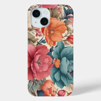 Funda Para iPhone 15 Funda-mate, Apple iPhone 15, patrón Florals