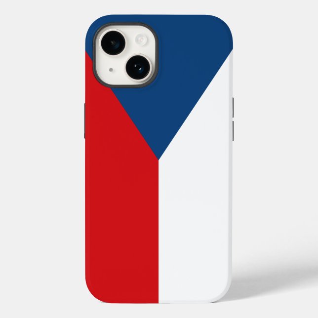 Funda De Case-Mate Para iPhone Funda-Mate de Apple 14 patriótico, bandera checa (Reverso )