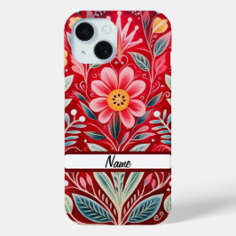 Funda Para iPhone 15 Funda-Mate de Diseño de Flores Mexicanas