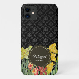 Funda Para iPhone 11 Funda-Mate de flores de primavera Naranja amarillo