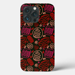 Funda Para iPhone 13 Pro Funda-mate de formas abstractas de una línea roja