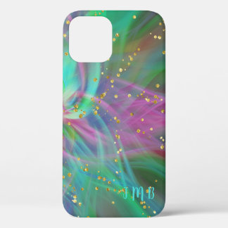 Funda Para iPhone 12 Funda-mate de los colores abstractos iniciales