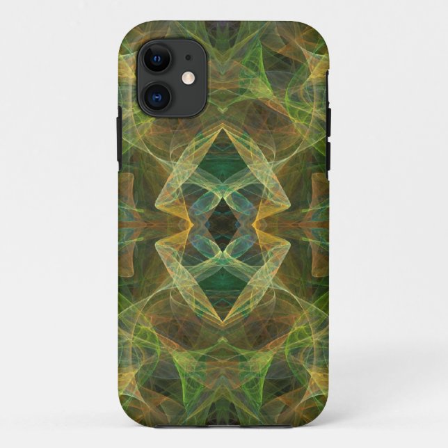 Funda De Case-Mate Para iPhone Funda-mate Green Fractal iPhone 5 apenas ahí (Reverso)