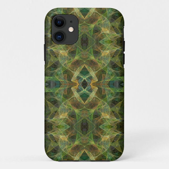 Funda De Case-Mate Para iPhone Funda-mate Green Fractal iPhone 5 apenas ahí (Reverso)