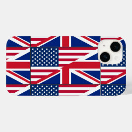Funda Para iPhone 14 De Case-Mate Funda-Mate iPh con doble bandera británica y estad