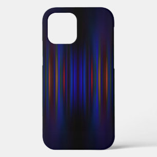 Funda Para iPhone 12 Funda-Mate iPh patrón de rayas borrosas azules y r