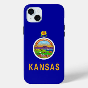 Funda Para iPhone 15 Mini funda-mate para iPhone 15 Plus, bandera de Kansas