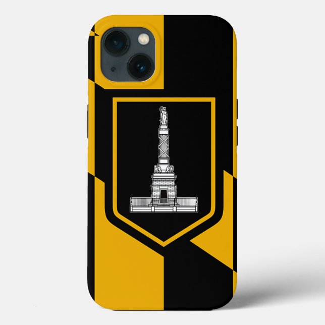 Funda De Case-Mate Para iPhone Funda-Mate Patriótico Apple iPhone 13, Baltimore (Reverso )