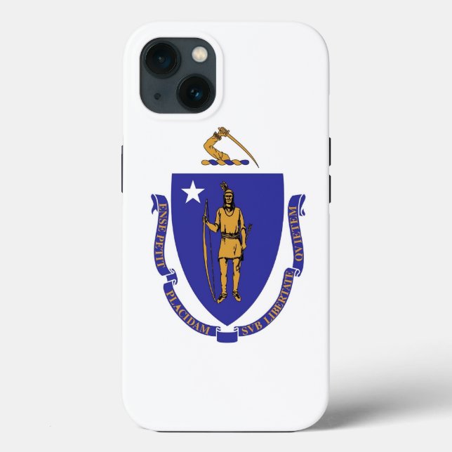 Funda De Case-Mate Para iPhone Funda-Mate Patriótico Apple iPhone 13, Massachuset (Reverso )