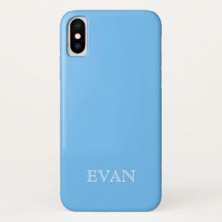 FUNDA MAYA AZUE de fondo sólido para iPhone X