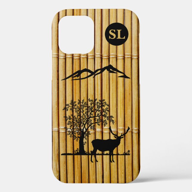 Funda De Case-Mate Para iPhone Funda Monogrammed Deer Silhouette Apple iPhone 12 (Reverso )