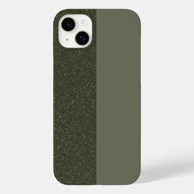 Funda De Case-Mate Para iPhone Funda Moss Green Split Texture iPhone 14 Plus (Reverso )