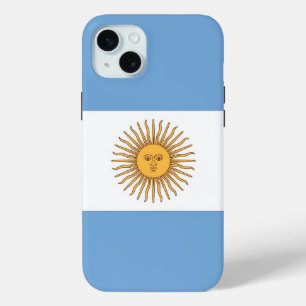Mini Funda para Apple iPhone 15 Plus, bandera de Argent