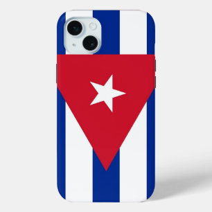Mini Funda para Apple iPhone 15 Plus, bandera de Cuba