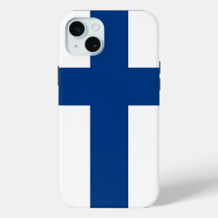Mini Funda para Apple iPhone 15 Plus, bandera de Finlan