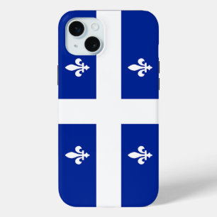 Mini Funda para Apple iPhone 15 Plus, bandera de Quebec