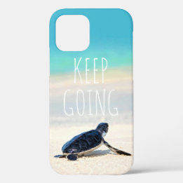 iPhone 12 Funda para Beach Motivacional Sigue Adelante Tortu